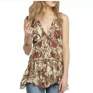 Free People💐Floral Sleeveless Top